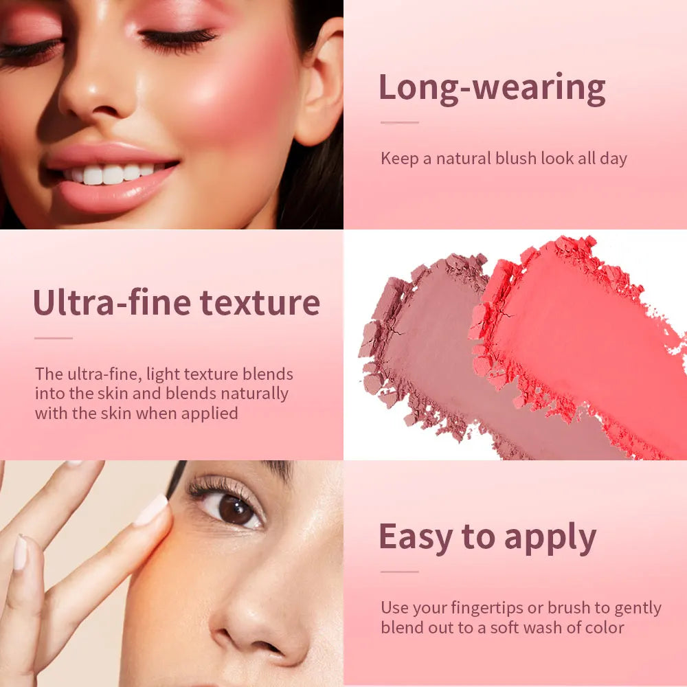 Matte Embossed Blush Palette – High Pigment Powder Blusher