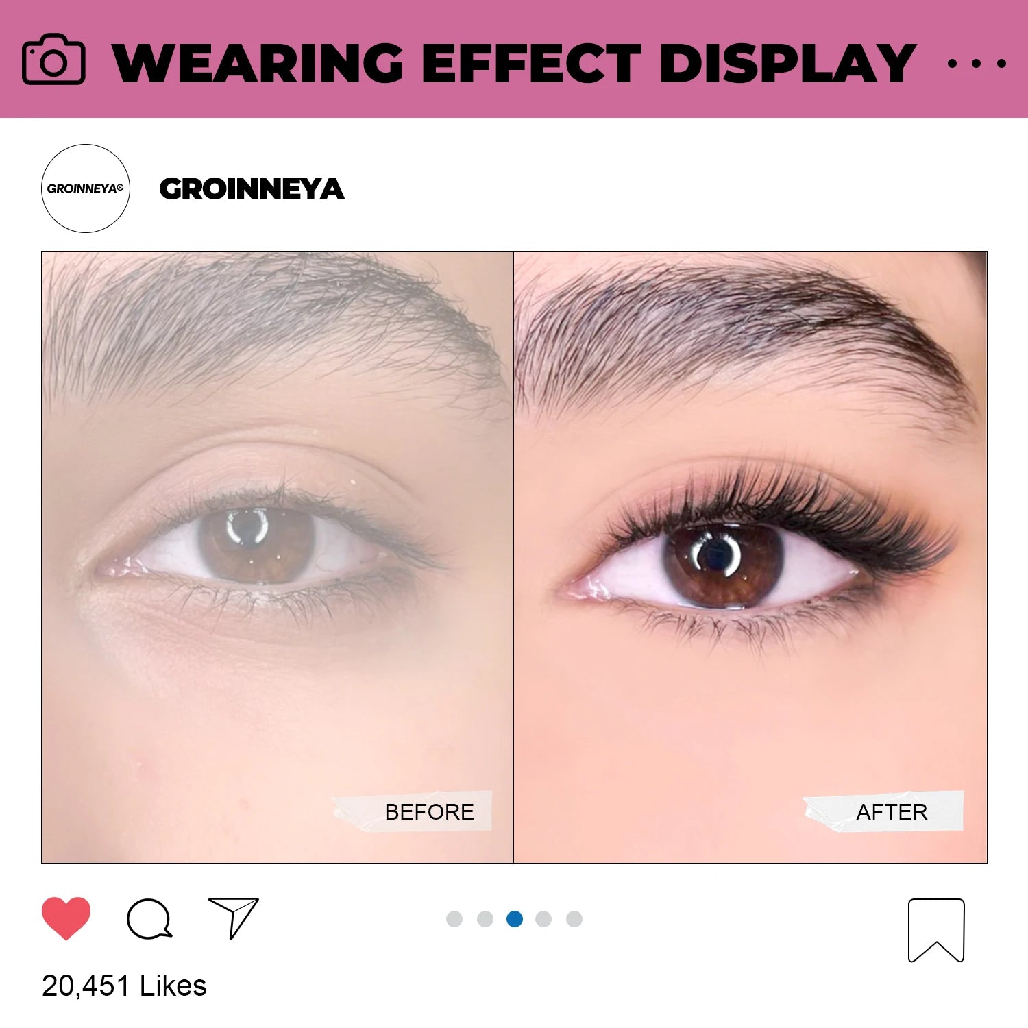 GROINNEYA DIY Lashes Extension Kit Individual Lashes Clusters Faux Mink Eyelash Extension Mix set with Lash Natural Look Makeup
