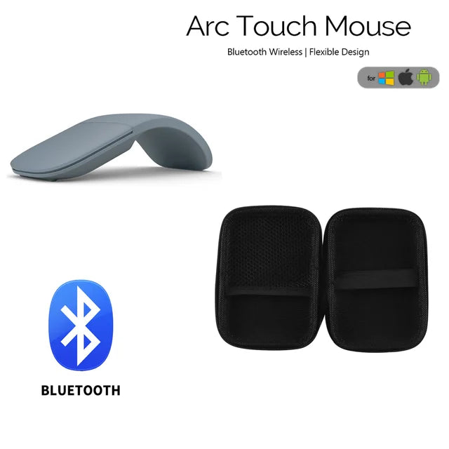 Bluetooth Folding Wireless Mouse Foldable Arc Touch Mini Mice Ergonomic Utra Thin Silent Gamer Mause For Microsoft Laptop PC Mac