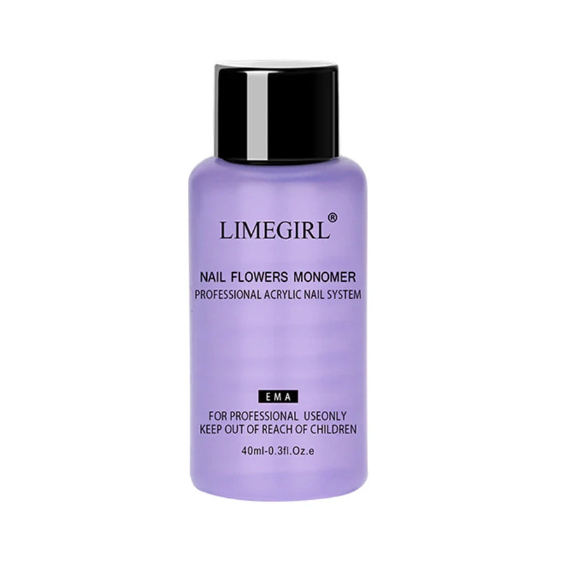 Limegirl Large Capacity Nail Acrylic Liquid Monomer Crystal 40/70/120/240ml for Nails Art DIY Acrylic Powder Liquid Manicure