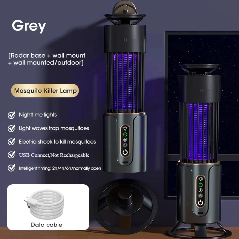 HOMEFISH USB Charging Mosquito Killer Lamp Electric Insect Fly Trap Camping Lantern, Outdoor Mosquito Swatter And Repe