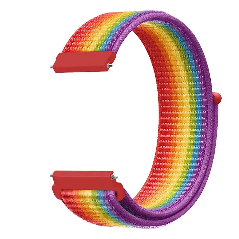 20mm 22mm Nylon Loop Strap For Garmin Forerunner 55 165 265 965 255 Active 5/Vivomove Trend/Vivoactive 5/Venu 3/2 Bracelet Belt