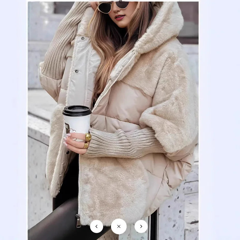 Autumn Female Chic Jacket Coats Women Streetwear Winter New Velvet Thickened Warm Harajuku Loose Casual Outwear Tops Clothes