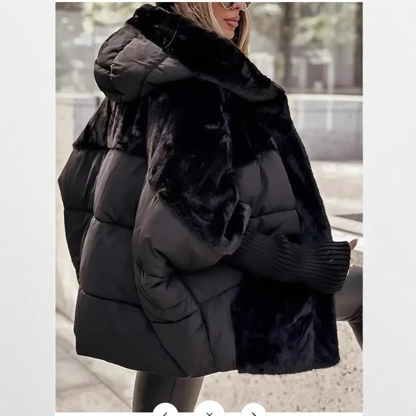 Autumn Female Chic Jacket Coats Women Streetwear Winter New Velvet Thickened Warm Harajuku Loose Casual Outwear Tops Clothes