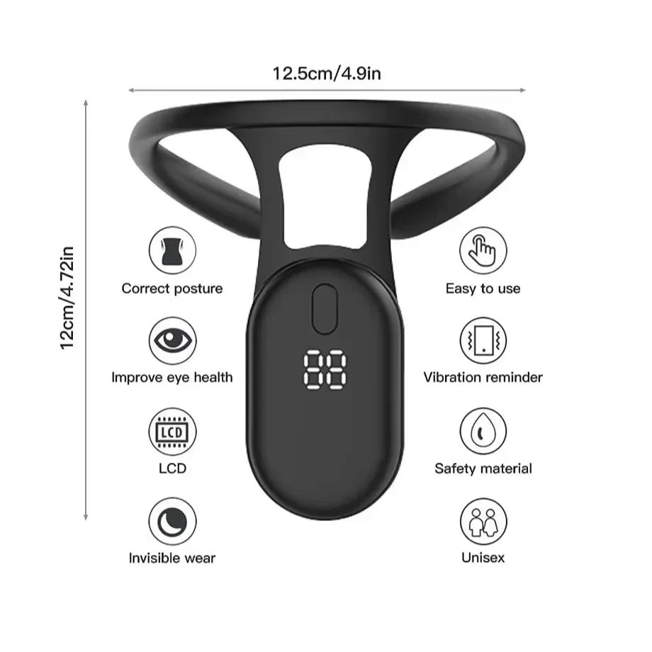Smart Micro-Vibration Posture Corrector - Spinal Alignment with Real-Time Reminder for Adults & Kids