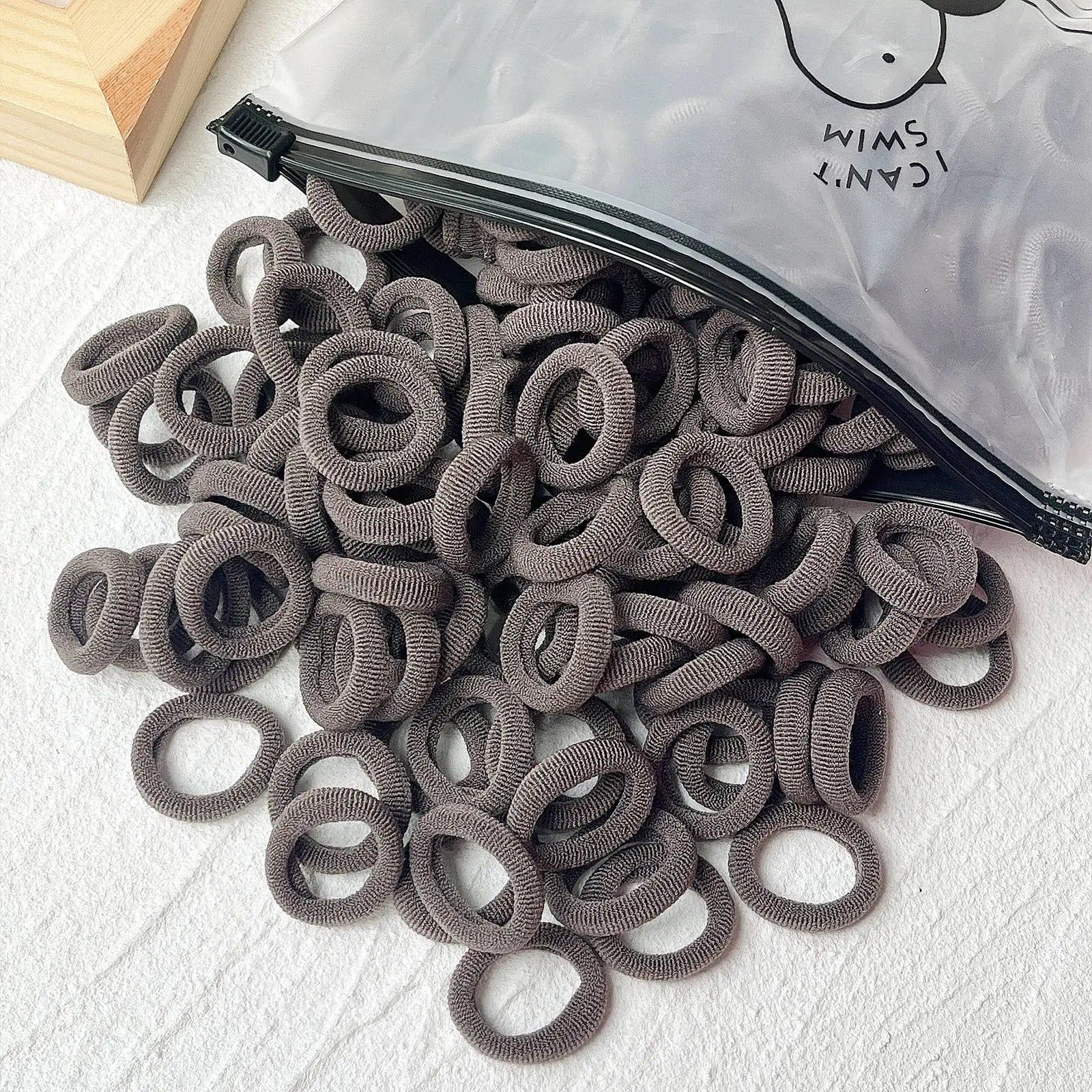 50PCS/Set Women Girls Basic Hair Bands  Simple Solid Colors Elastic Headband Hair Ropes Ties Hair Accessories Ponytail Holder