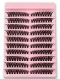 MIAOJIE DIY Lash Extension Kit 720pcs Lash Clusters Individual Eyelashes Kit with Lash Bond and Seal Wispy Natural Mange Lashes