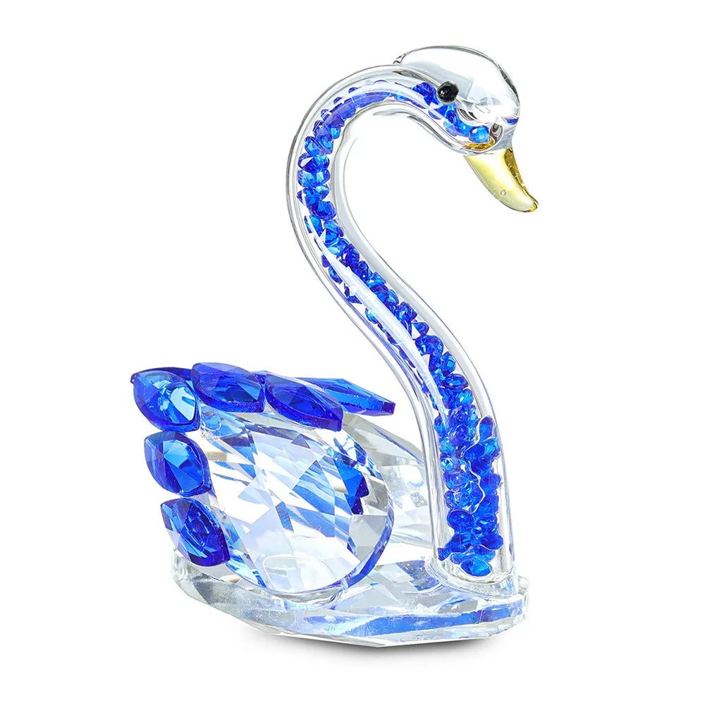 Creative Crystal Swans Ornaments Desktop Decoration Miniature Gift Diamond Swans Crafts Small Statue Elegant
