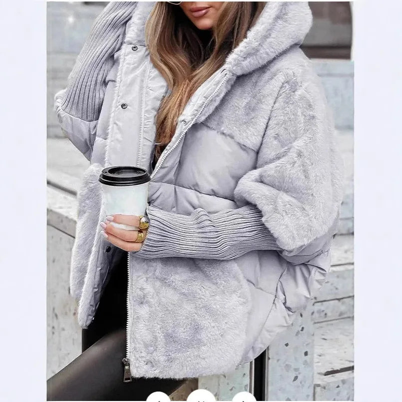 Autumn Female Chic Jacket Coats Women Streetwear Winter New Velvet Thickened Warm Harajuku Loose Casual Outwear Tops Clothes