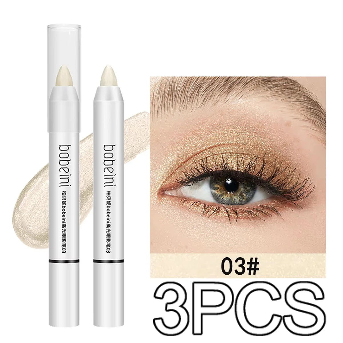 Highlighter & Eyeshadow Pencil – Pearlescent, Matte & Champagne Glow