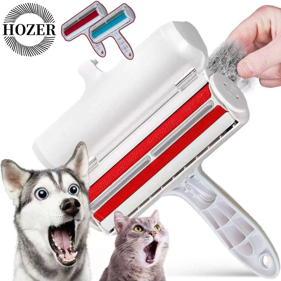 Pet Hair Removal Brush & Roller – Reusable Self-Cleaning for Cats & Dogs