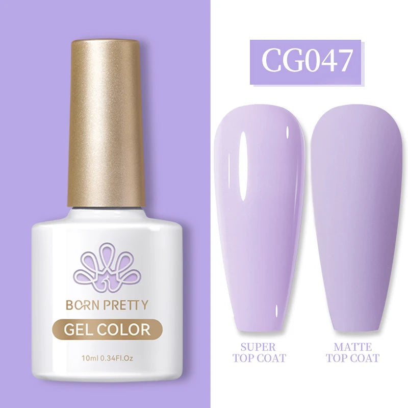 BORN PRETTY 10ml Gel Nail Polish Gel 130 Colors Semi Permanent Solid Nail Gel Varnish Soak Off UV Gel for Base Top Coat