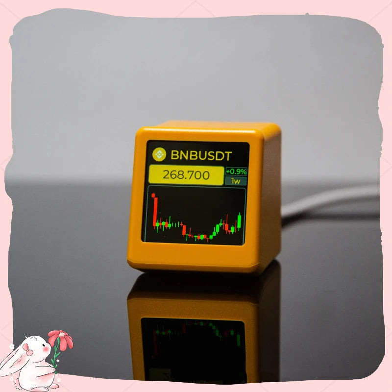 Bitcoin Price Display Ticker Smart Weather Clock Cryptocurrency Stock Exchange Rate & Gold Price Tracker Home Decor Desk Clock