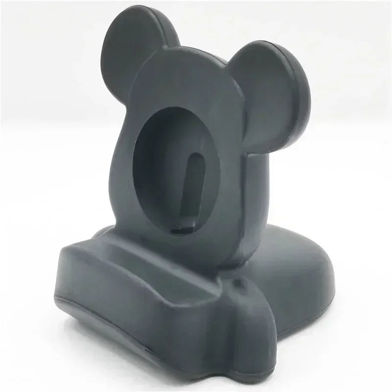 Mickey Mouse Charger Stand Minnie Desktop Holder for Apple Watch 9 8 7 6 5 4 iWatch 3 2 1 SE Cartoon Silicone Charging Base