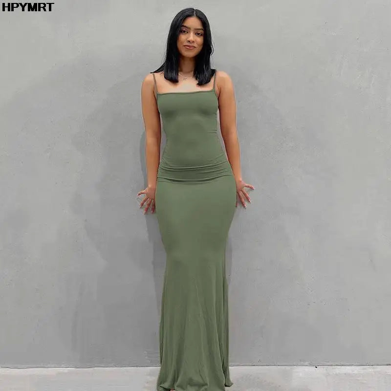 Luxe Strapless Bodycon Maxi Dress – Sleeveless Slim Fit Floor-Length Dress