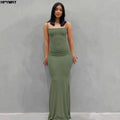 Luxe Strapless Bodycon Maxi Dress – Sleeveless Slim Fit Floor-Length Dress