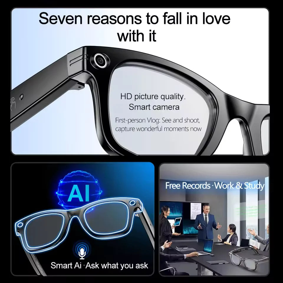 AI Smart Glasses – ChatGPT 4.0, Colour-Change Lenses & 4K Camera