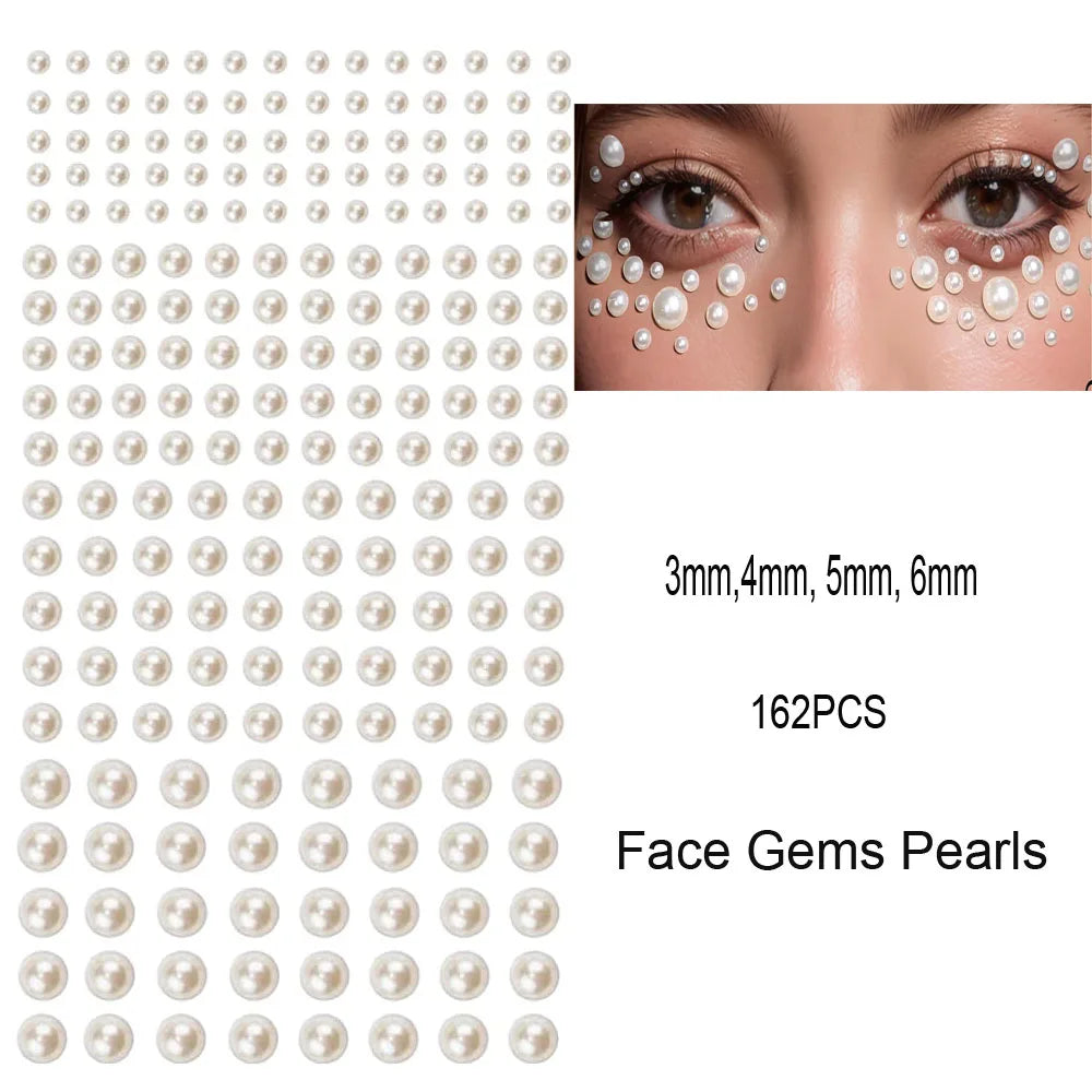 3D Rhinestone Face Tattoo Stickers For Festival Glitter Makeup Jewelry Sticker On Face Crystals Gems Jewels Diamonds Decoration
