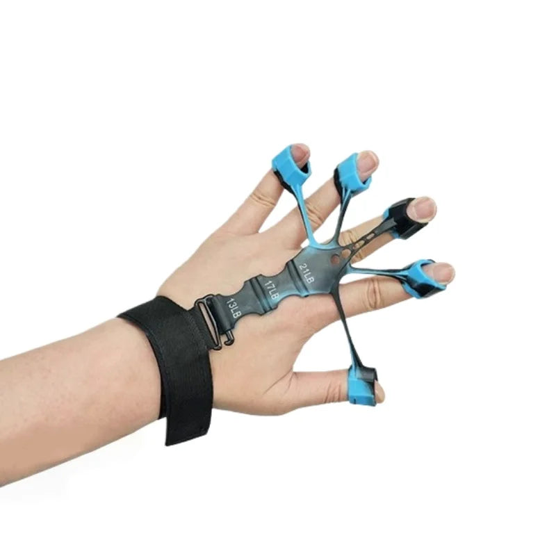 Finger exerciser, grip trainer, hand therapy, finger workout device, and hand strength trainer