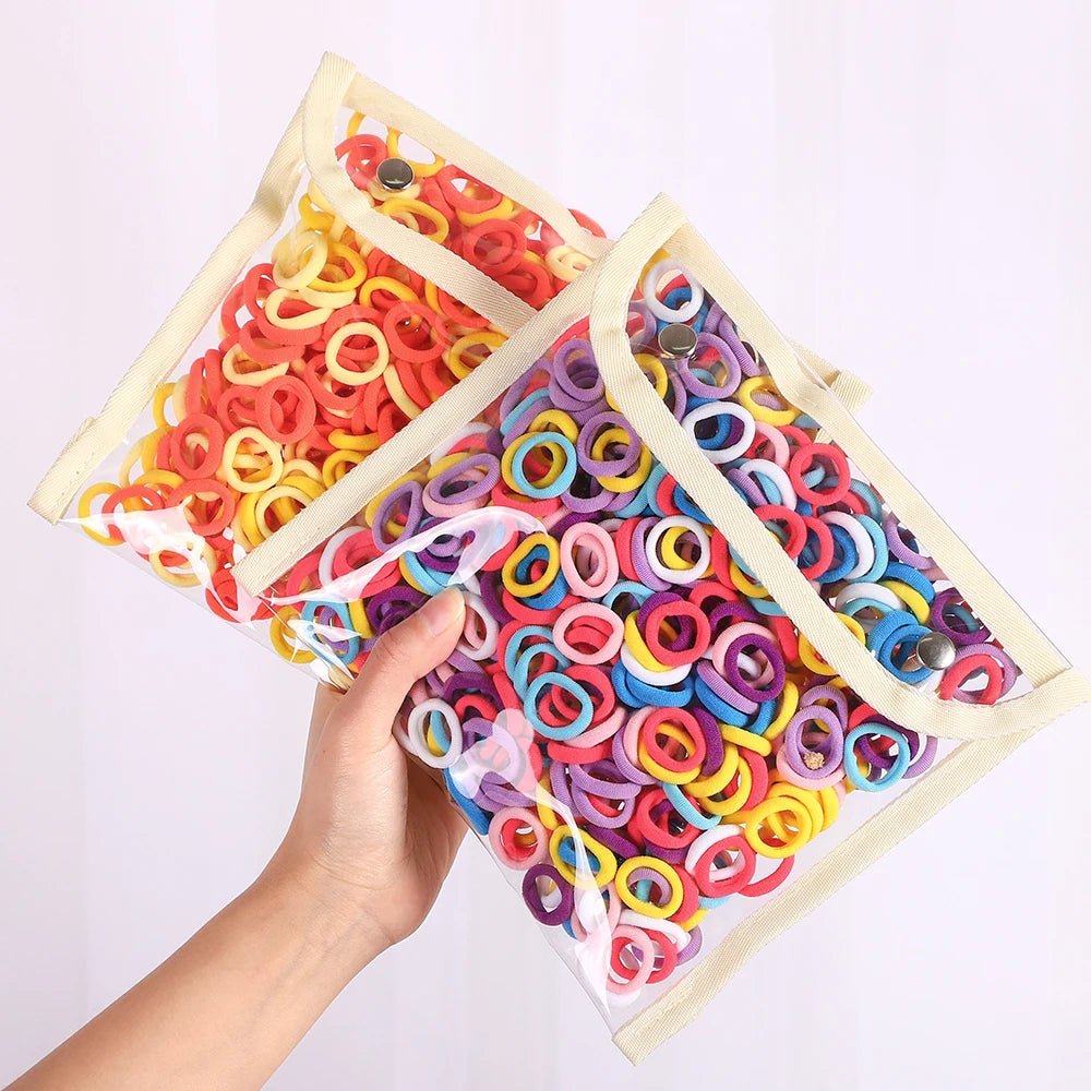 50PCS/Set Women Girls Basic Hair Bands  Simple Solid Colors Elastic Headband Hair Ropes Ties Hair Accessories Ponytail Holder