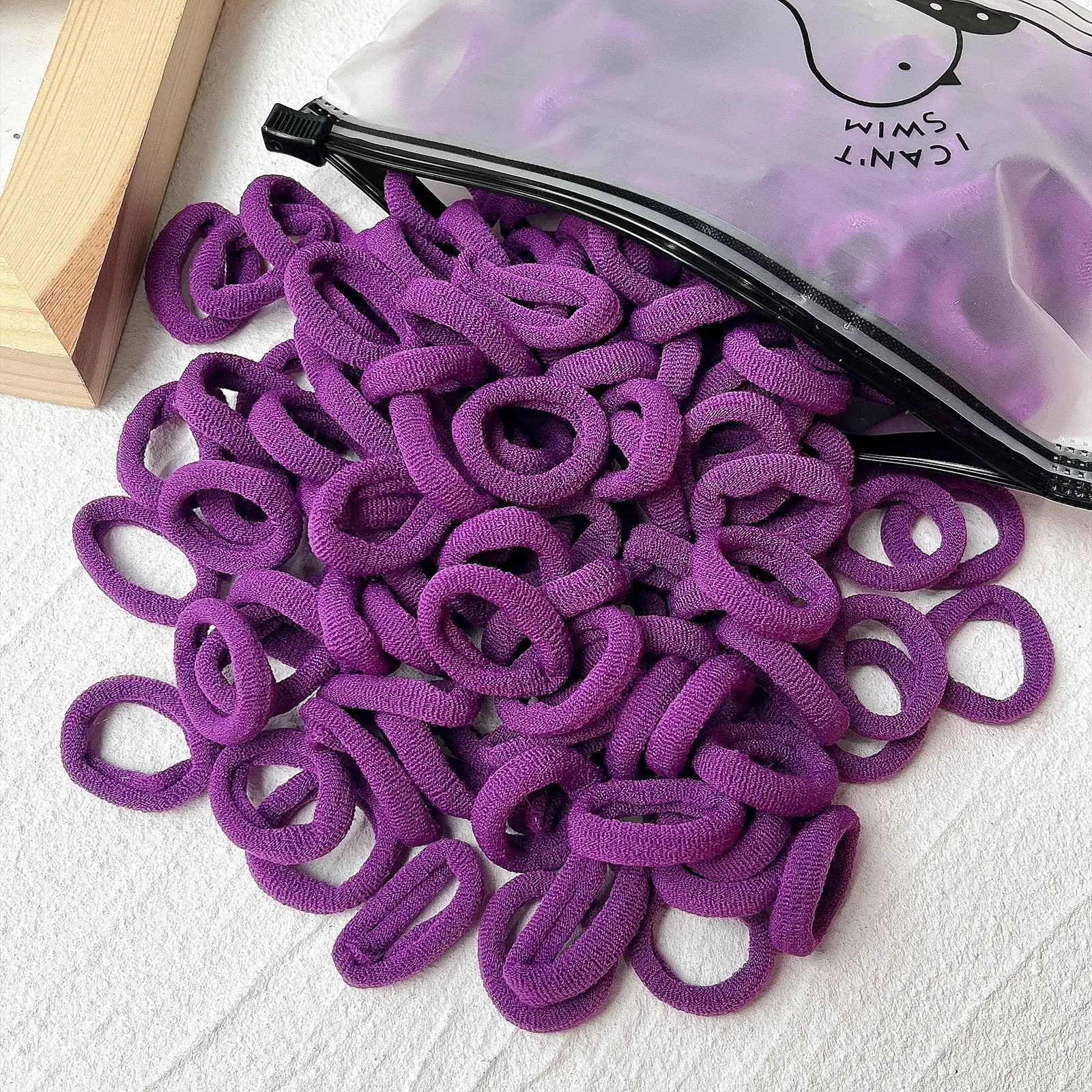 50PCS/Set Women Girls Basic Hair Bands  Simple Solid Colors Elastic Headband Hair Ropes Ties Hair Accessories Ponytail Holder