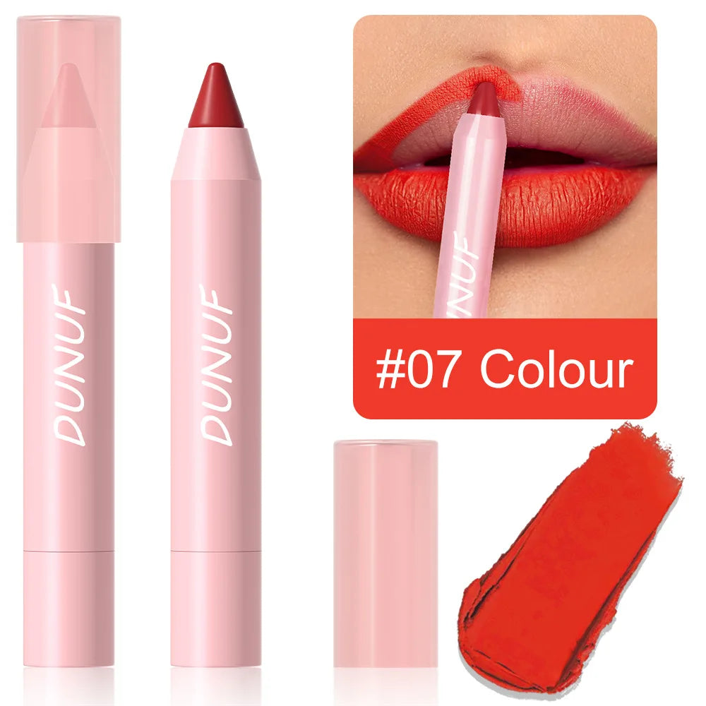 Waterproof Lip Liner & Lipstick Pencil – 18 Shades, Matte Long-Lasting