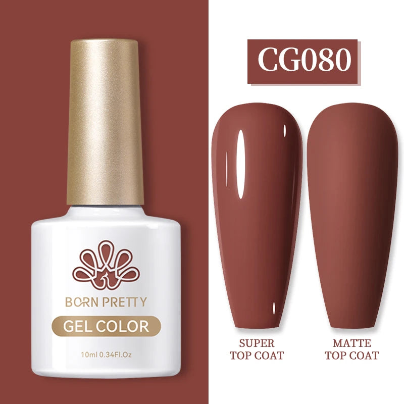 BORN PRETTY 10ml Gel Nail Polish Gel 130 Colors Semi Permanent Solid Nail Gel Varnish Soak Off UV Gel for Base Top Coat