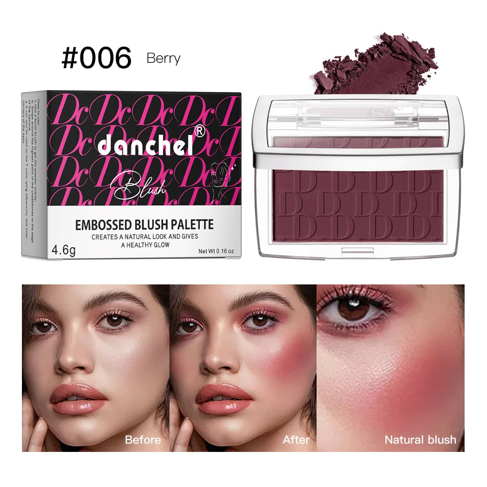 Matte Embossed Blush Palette – High Pigment Powder Blusher