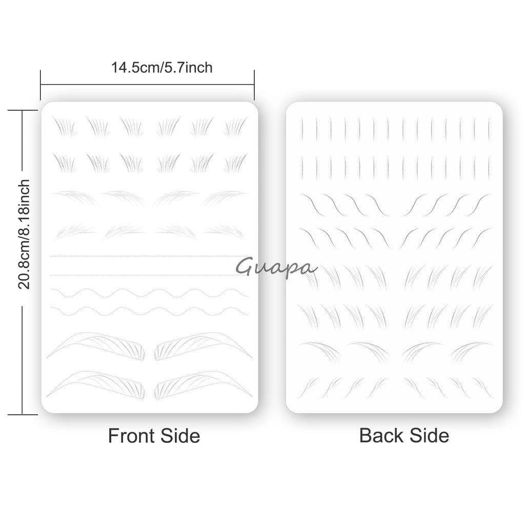 New Hair Stroke Pattern Practice Pad Double Sided Best Nano Brows Silicone Practice Skin For Permanent Makeup Basic Hair Stroke