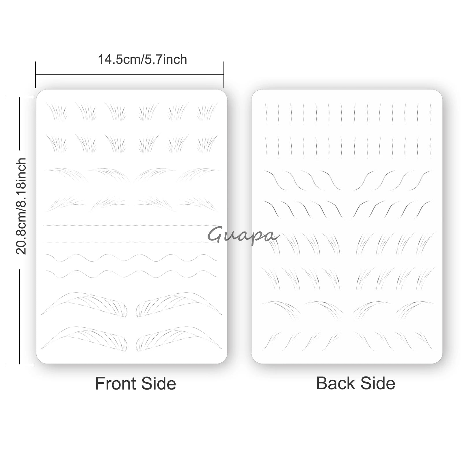 New Hair Stroke Pattern Practice Pad Double Sided Best Nano Brows Silicone Practice Skin For Permanent Makeup Basic Hair Stroke