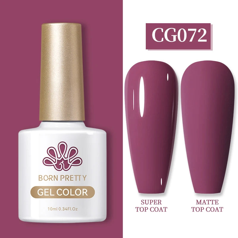 BORN PRETTY 10ml Gel Nail Polish Gel 130 Colors Semi Permanent Solid Nail Gel Varnish Soak Off UV Gel for Base Top Coat