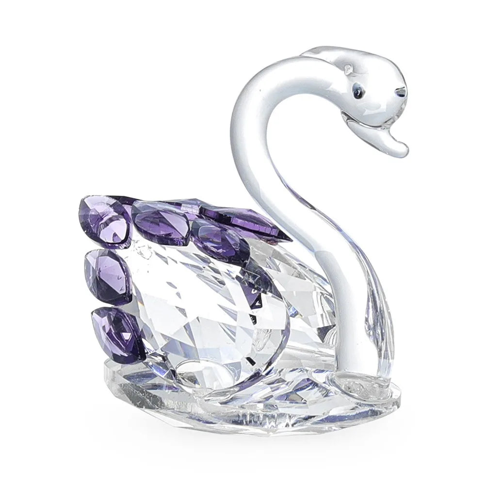 Creative Crystal Swans Ornaments Desktop Decoration Miniature Gift Diamond Swans Crafts Small Statue Elegant