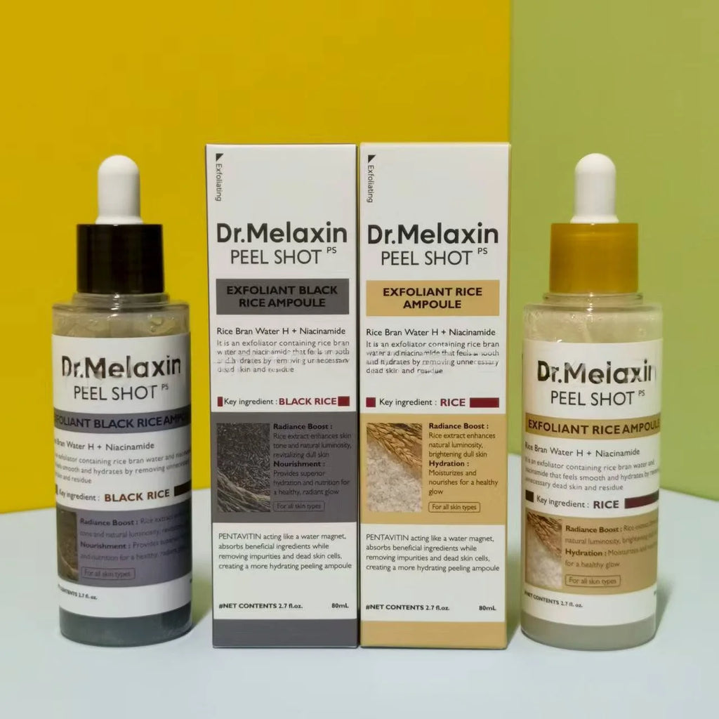 White And Black Rice Soften Serum Peel Shot Deep Moisturizing Exfoliating Essence Improve Dryness Oil-Control Gentle Skin Care