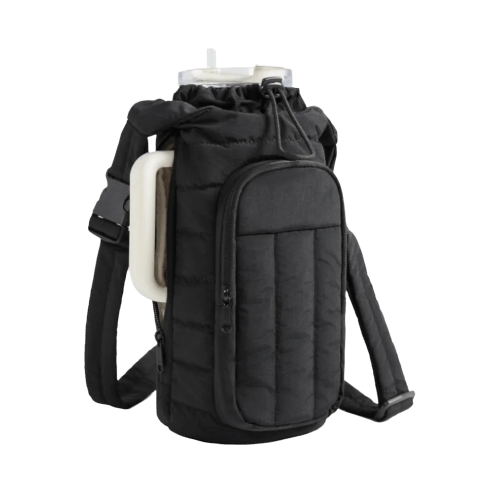 Stylish Water-resistant Water Bottle Holder Bag Large Capacity with Strap Insulating Cup Sleeve Portable Carrier Bag for Women