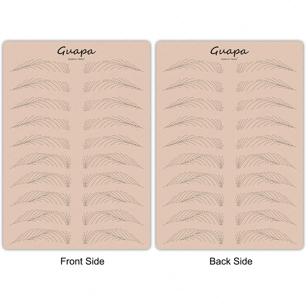 New Hair Stroke Pattern Practice Pad Double Sided Best Nano Brows Silicone Practice Skin For Permanent Makeup Basic Hair Stroke