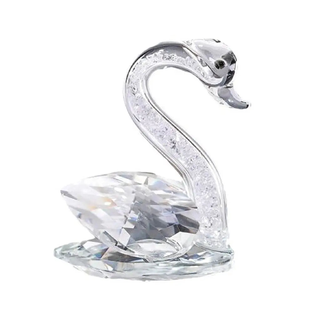 Creative Crystal Swans Ornaments Desktop Decoration Miniature Gift Diamond Swans Crafts Small Statue Elegant