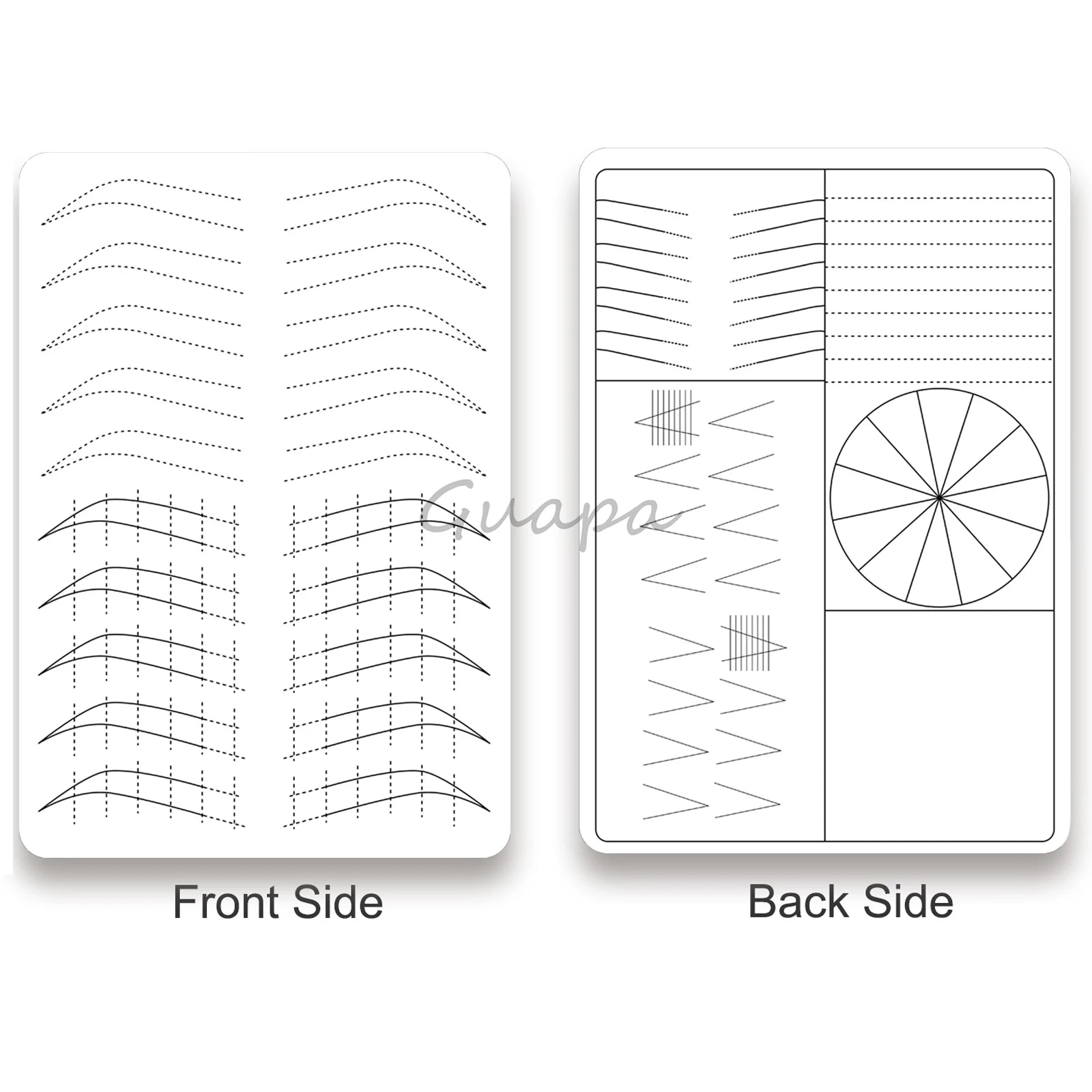 New Hair Stroke Pattern Practice Pad Double Sided Best Nano Brows Silicone Practice Skin For Permanent Makeup Basic Hair Stroke