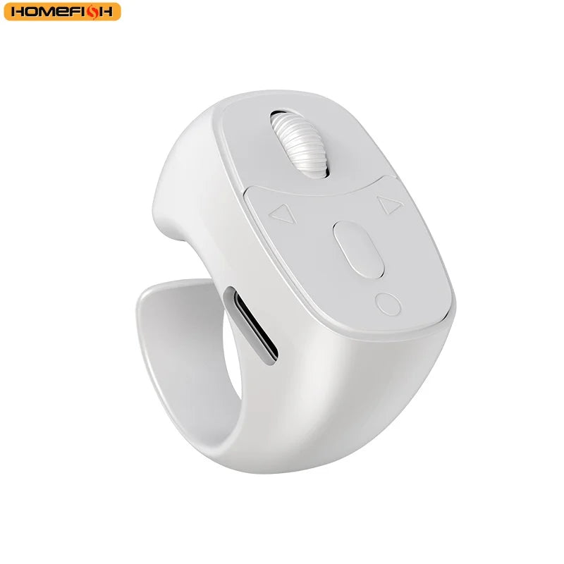 Cell Phone Scrolling Ring Wireless Finger Shutter Remote Control Page Turner Mobile Phone Controller Bluetooth For Travel