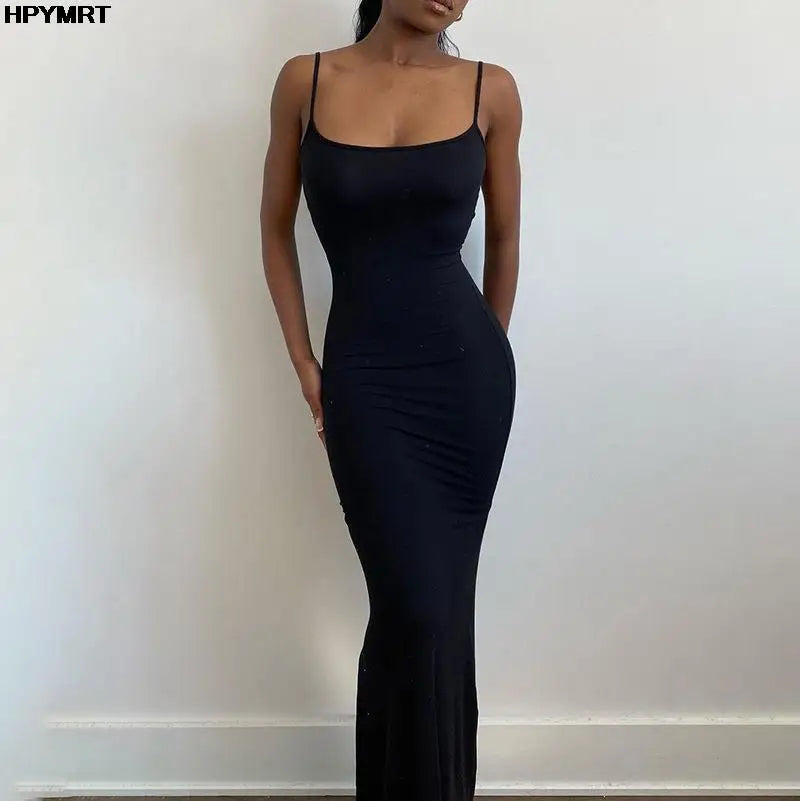 Luxe Strapless Bodycon Maxi Dress – Sleeveless Slim Fit Floor-Length Dress