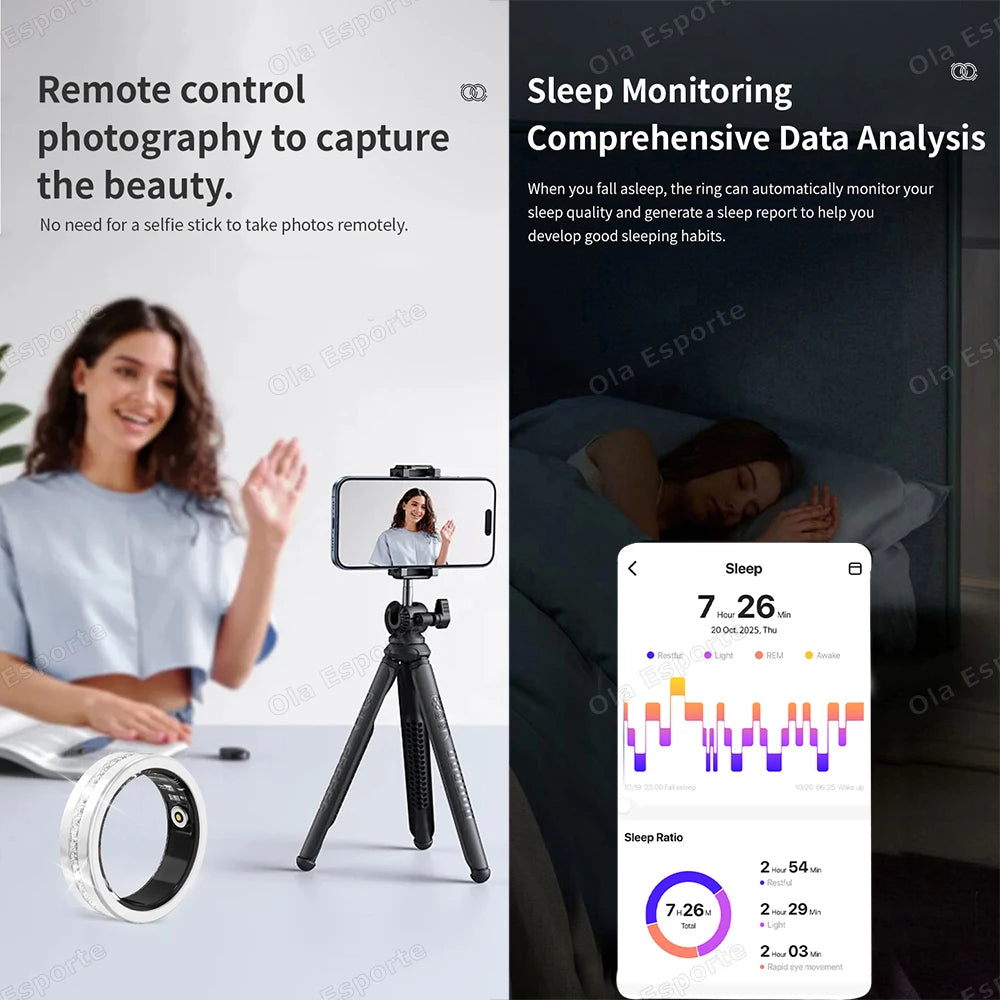 Smart Health Ring – Heart Rate, Sleep & Blood Oxygen Monitor