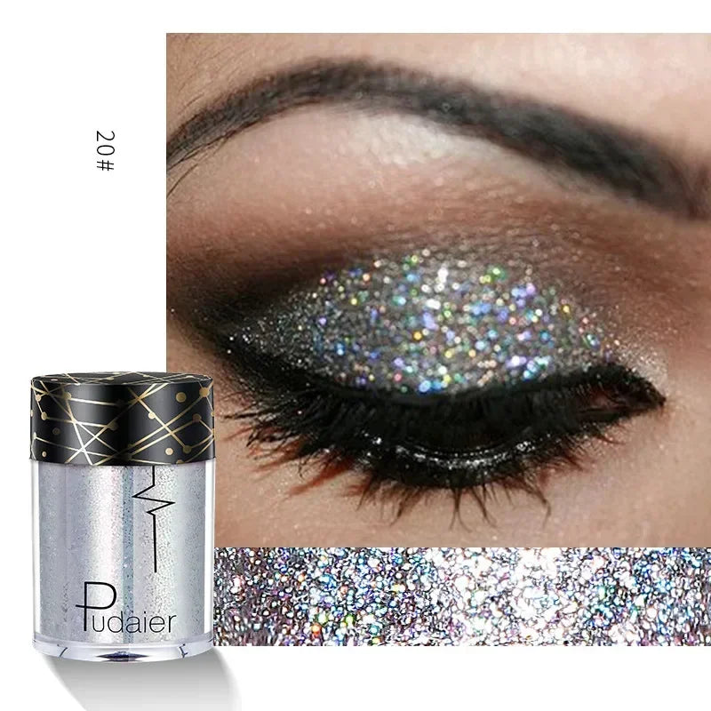 New Glitter Eye Shadow Professional Makeup Monochrome Shining Eyeshadow Sequins Universal Party Cosmetic