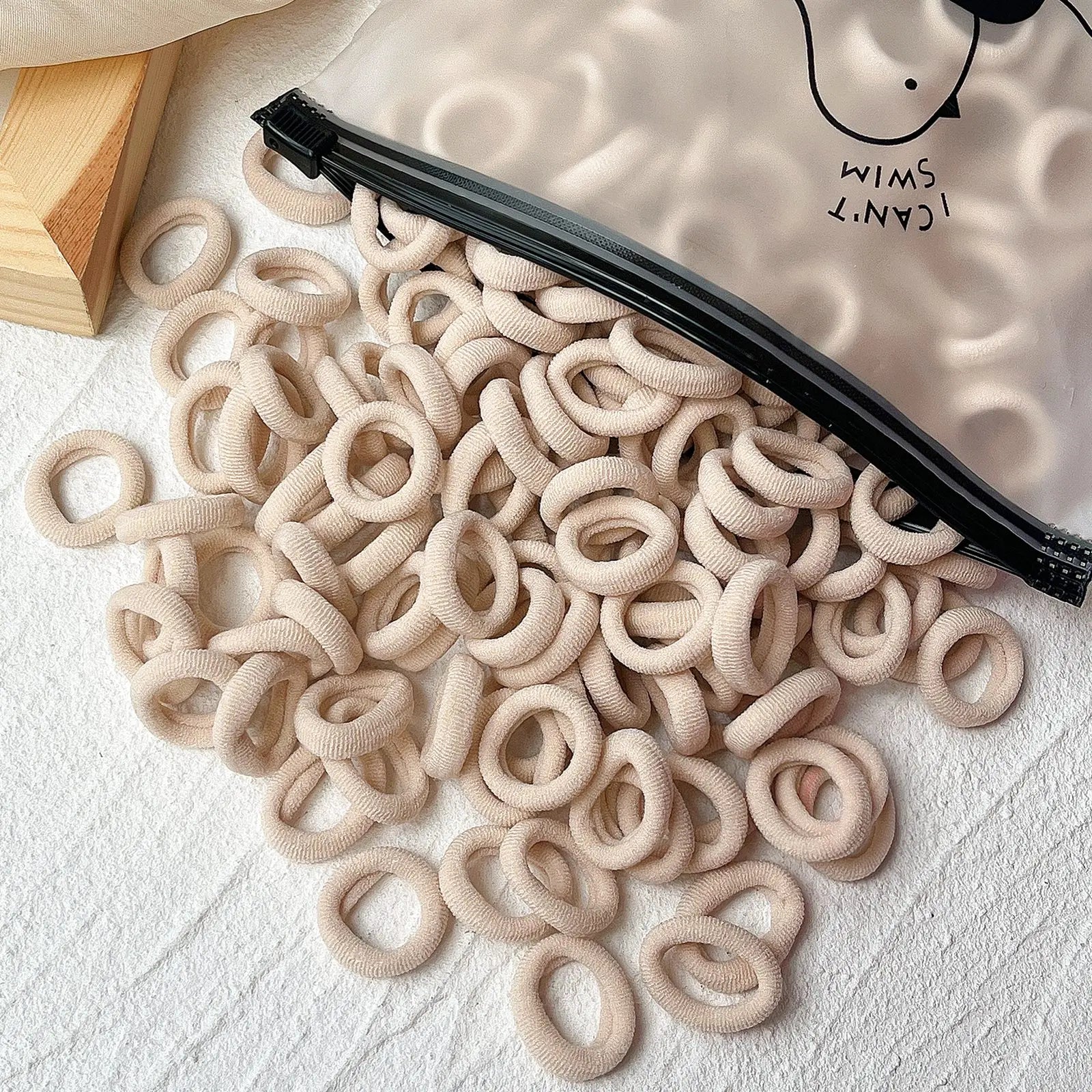50PCS/Set Women Girls Basic Hair Bands  Simple Solid Colors Elastic Headband Hair Ropes Ties Hair Accessories Ponytail Holder