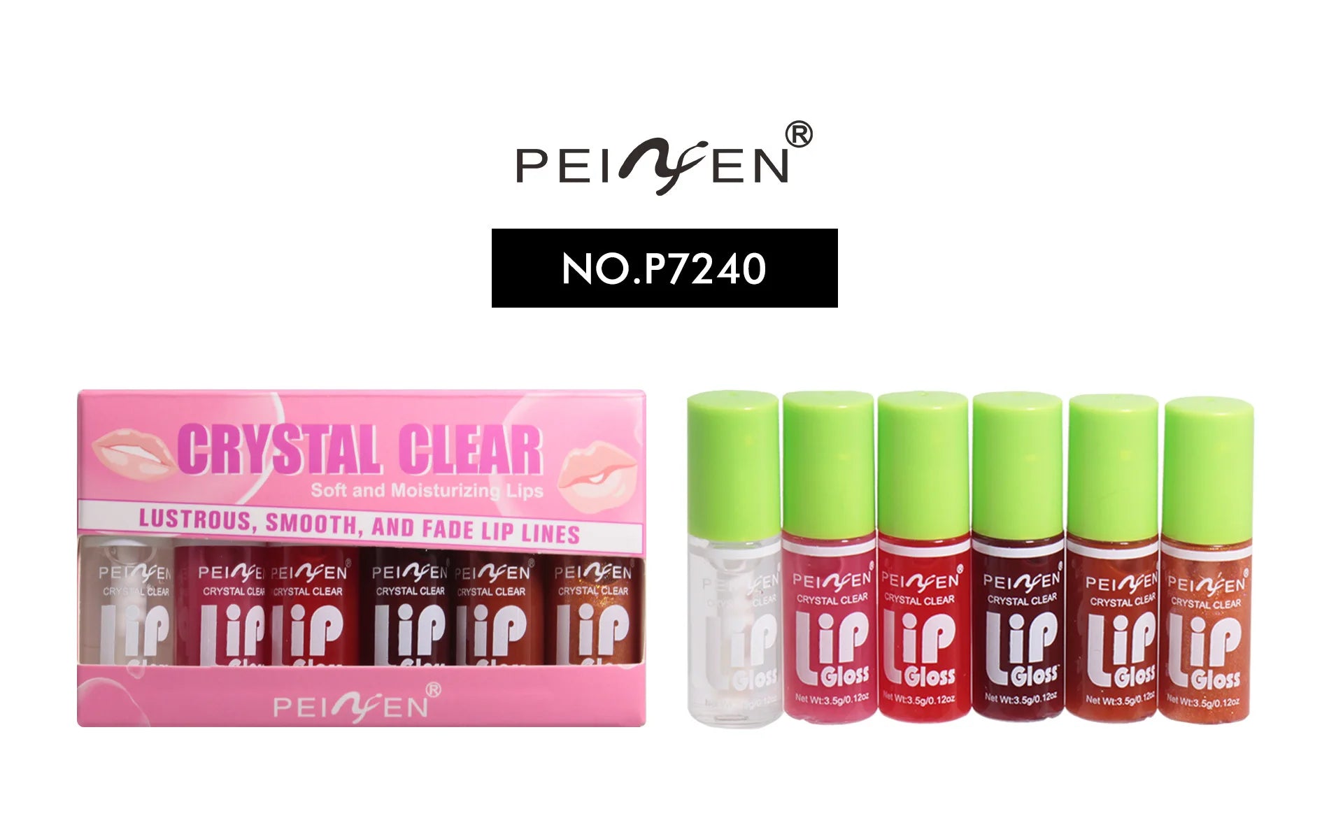 6-Piece Mirror Lip Gloss Set – Hydrating Glossy Shimmer Lip Balm