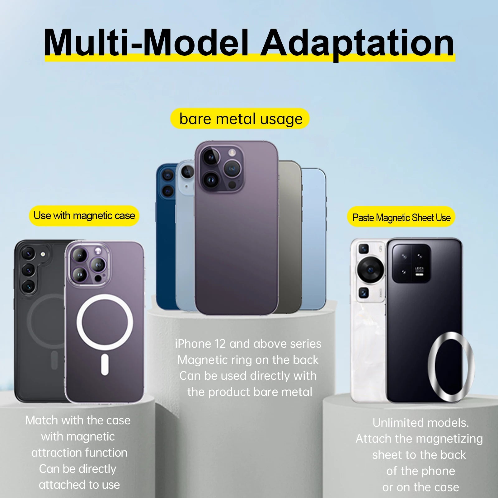 TELESIN Magnetic Selfie Stick Tripod with Remote For Cellphone For iPhone 16 15 14 13 12 Pro Max For HUAWEI XIAOMI SAMSUNG