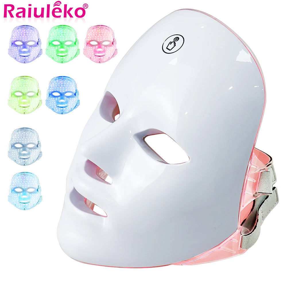 USB Charge 7 Colors Facial LED Mask LED Photon Therapy Beauty Mask Anti Aging Skin Rejuvenation Face Lifting Whitening Skin Care