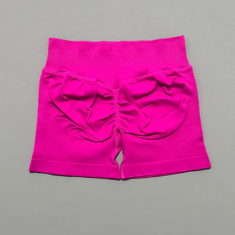 HISTELLO Impact Shorts 4.5" Women Yoga Shorts Seamless Low Waist Scrunch Bum Gym Leggings Workout Stretch Fitness Sports Shorts