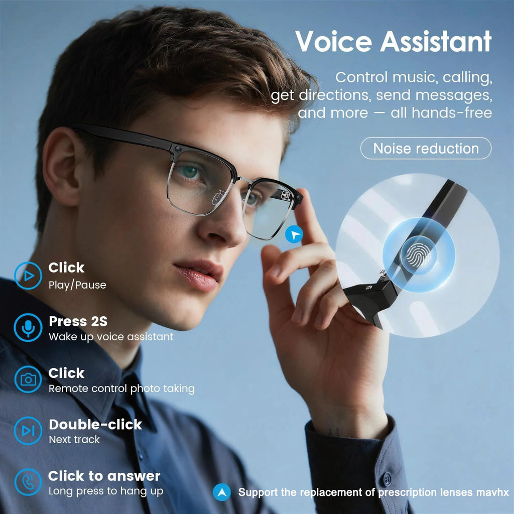 AI Smart Glasses – 4K Camera, Bluetooth & Real-Time Translation