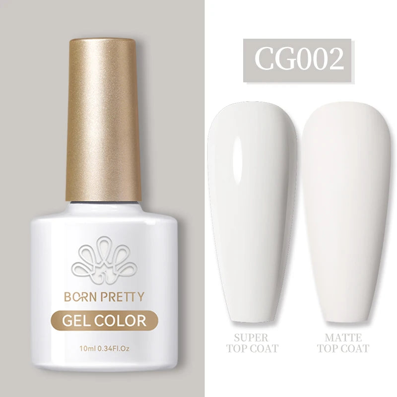 BORN PRETTY 10ml Gel Nail Polish Gel 130 Colors Semi Permanent Solid Nail Gel Varnish Soak Off UV Gel for Base Top Coat