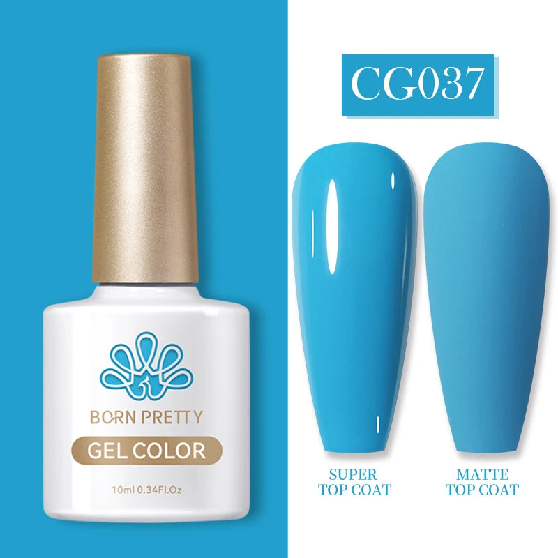BORN PRETTY 10ml Gel Nail Polish Gel 130 Colors Semi Permanent Solid Nail Gel Varnish Soak Off UV Gel for Base Top Coat