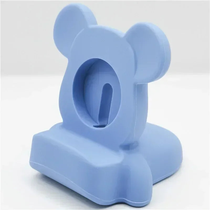 Mickey Mouse Charger Stand Minnie Desktop Holder for Apple Watch 9 8 7 6 5 4 iWatch 3 2 1 SE Cartoon Silicone Charging Base